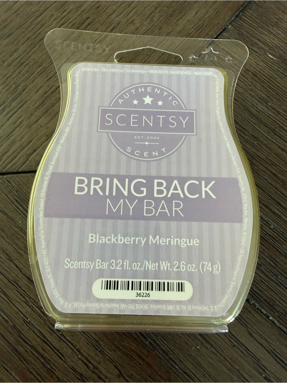 Scentsy Blackberry Meringue Wax Bar – BBMB Retired